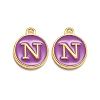 Golden Plated Alloy Enamel Charms LS-ENAM-Q437-12N-1