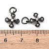 Brass Micro Pave Cubic Zirconia Tiny Cross Charms ZIRC-G128-04B-1-3