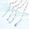 3.5MM 304 Stainless Steel Twisted Bar Link Chain Necklaces for Women Men NJEW-F365-01P-3