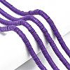 Handmade Polymer Clay Beads Strands CLAY-R089-6mm-052-5