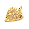 Brass Micro Pave Cubic Zirconia Pendants KK-U033-07G-01-2