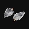 Raw Rough Natural Quartz Crystal Pendants G-G162-01G-03-2