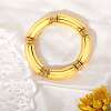 CCB Plastic Curved Tube Beaded Stretch Bracelets for Women BJEW-SW001583-02-3
