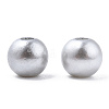 Spray Painted ABS Plastic Imitation Pearl Beads OACR-T015-05A-03-2