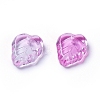 Two-Tone Transparent Glass Charms GLAA-H016-15X-2