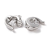 Brass Micro Pave Clear Cubic Zirconia Charms KK-G491-30P-2