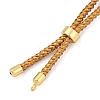 Braided Cotton Cord Slider Bracelet Making MAK-R001-01G-05-2