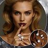 304 Stainless Steel Cuff Rings RJEW-PH01323-5