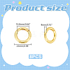 Rack Plating Brass Spring Gate Rings KK-UN0003-05A-5