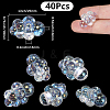 40Pcs UV Plating Transparent Acrylic Beads OACR-PA0001-69-2