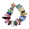 Electroplated Natural Quartz Crystal Beads Strands X-G-F800-F09-2