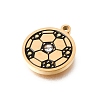 304 Stainless Steel Enamel Rhinestone Pendants STAS-E531-20G-2
