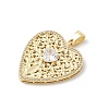 Brass Micro Pave Cubic Zirconia Pendants KK-U047-15G-2