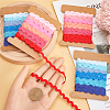 4 Cards 2 Styles  Polyester Wavy Fringe Trim Ribbon DIY-GF0009-48H-3