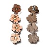 304 Stainless Steel Flower Dangle Stud Earrings EJEW-M074-05P-1