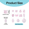 64Pcs Gradient Color Transparent Glass Beads GLAA-TA0003-48C-4