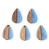 Opaque Resin & Walnut Wood Pendants RESI-S389-027A-C-2