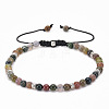 Adjustable Natural Indian Agate Beaded Bracelets for Women BE7794-5-1