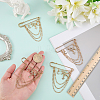 4Pcs Moon & Star Alloy Rhinestone Hanging Chain Brooch JEWB-FG0001-84A-3