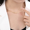 304 Stainless Steel Flat Snake Chain Necklaces for Women NJEW-D058-04G-4