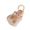 Brass Enamel Pendants KK-CBAE20A-01L-G-2