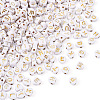 1000Pcs Electroplate Opaque Acrylic Beads MACR-TA0001-18-4