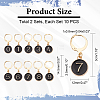 Alloy Enamel Number Charms Locking Stitch Markers AJEW-PH01457-01-2