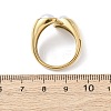 Opaque Acrylic Imitation Pearl Cuff Rings RJEW-P177-03C-G-4