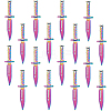 24Pcs Rainbow Color Alloy Pendants FIND-SC0009-60-1