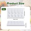 10Pcs 10-Compartment Plastic Watercolor Oil Palette AJEW-GL0003-38-2