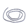 Electroplate Glass Beads Strands X-EGLA-F149-FP-04-4