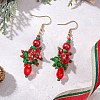 304 Stainless Steel Glass Dangle Earrings EJEW-MZ00602-1