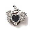 Synthetic Blue Goldstone Heart Pendants KK-K331-01AS-19-3
