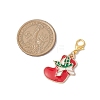 5Pcs Christmas Alloy Enamel Pendant Decorations HJEW-JM02374-3