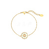 Stylish Stainless Steel Gold-Plated Cat Eye Necklace and Bracelet UJ8969-3-1