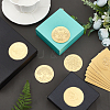 30 Sheets 6 Style Plant & Animal Theme Plastic Self Adhesive Gold Foil Embossed Stickers DIY-CP0006-31-6