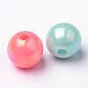 AB Color Plated Acrylic Round Beads X-SACR-Q109-8mm-M-2