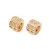 Brass Micro Pave Clear Cubic Zirconia Beads KK-B100-017G-1