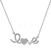 925 Sterling Silver Pendant Necklaces NJEW-L179-05P-1