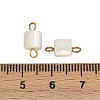 Natural Shell Square Connector Charms STAS-D378-23G-3