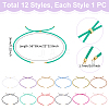 12Pcs 12 Colors Nylon Cords Necklace Making AJEW-UN0002-40-2