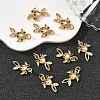 SHEGRACE Brass Cubic Zirconia Charms XGRQ3P512-586G-4