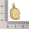 Brass Micro Pave Cubic Zirconia Pendants KK-K354-02G-B-3