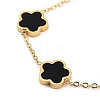 Flower Resin Link Chain Bracelets BJEW-K247-01G-03-2