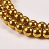 Electroplate Non-magnetic Synthetic Hematite Beads Strands X-G-J169A-6mm-04-3