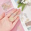 16Pcs 2 Colors 201 Stainless Steel Pendants STAS-DC0006-56-2