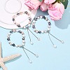 Adjustable Pearl and Brass Beaded Slider Bracelets BJEW-T022-15C-1