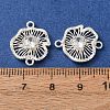 Brass Pave Clear Cubic Zirconia Connector Charms CU-CBAEC99-11S-3