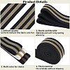 Gorgecraft 4.7 Yards Polyester Flat Elastic Striped Band OCOR-GF0003-30A-5