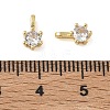 Brass Pave Clear Cubic Zirconia Charms CU-CBA9FFD-11G-06-3